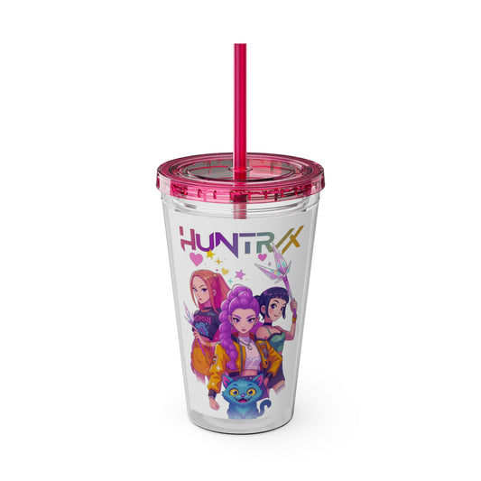 Hunter X-Inspired 16oz Character Tumbler with Straw — Anime Girls & Mascot Design