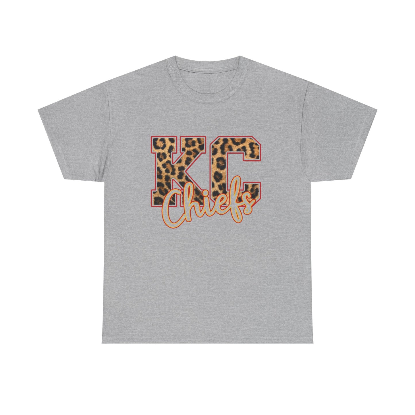 KC Chiefs Leopard Print T-Shirt — Women’s Game Day Fan Tee