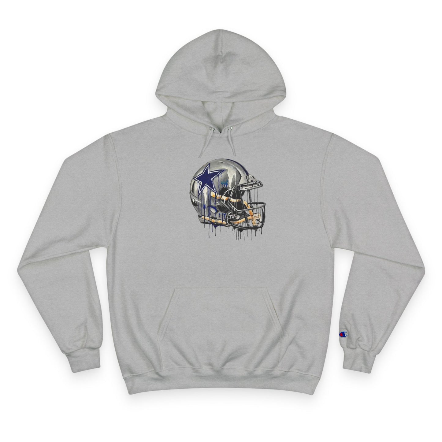 Football Helmet Champion Hoodie — Vintage Drip Design