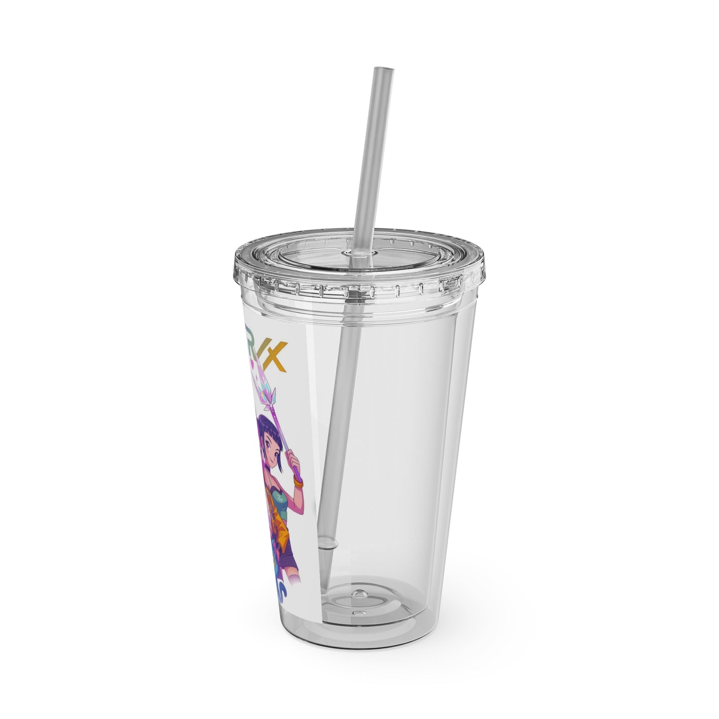 Hunter X-Inspired 16oz Character Tumbler with Straw — Anime Girls & Mascot Design