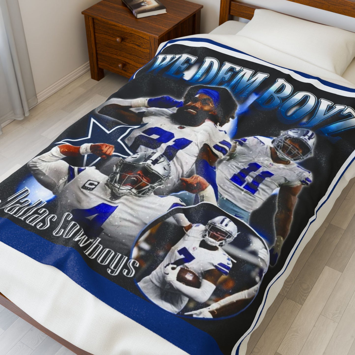 Dallas Cowboys 'We Dem Boyz' Velveteen Plush Blanket - NFL Fan Throw