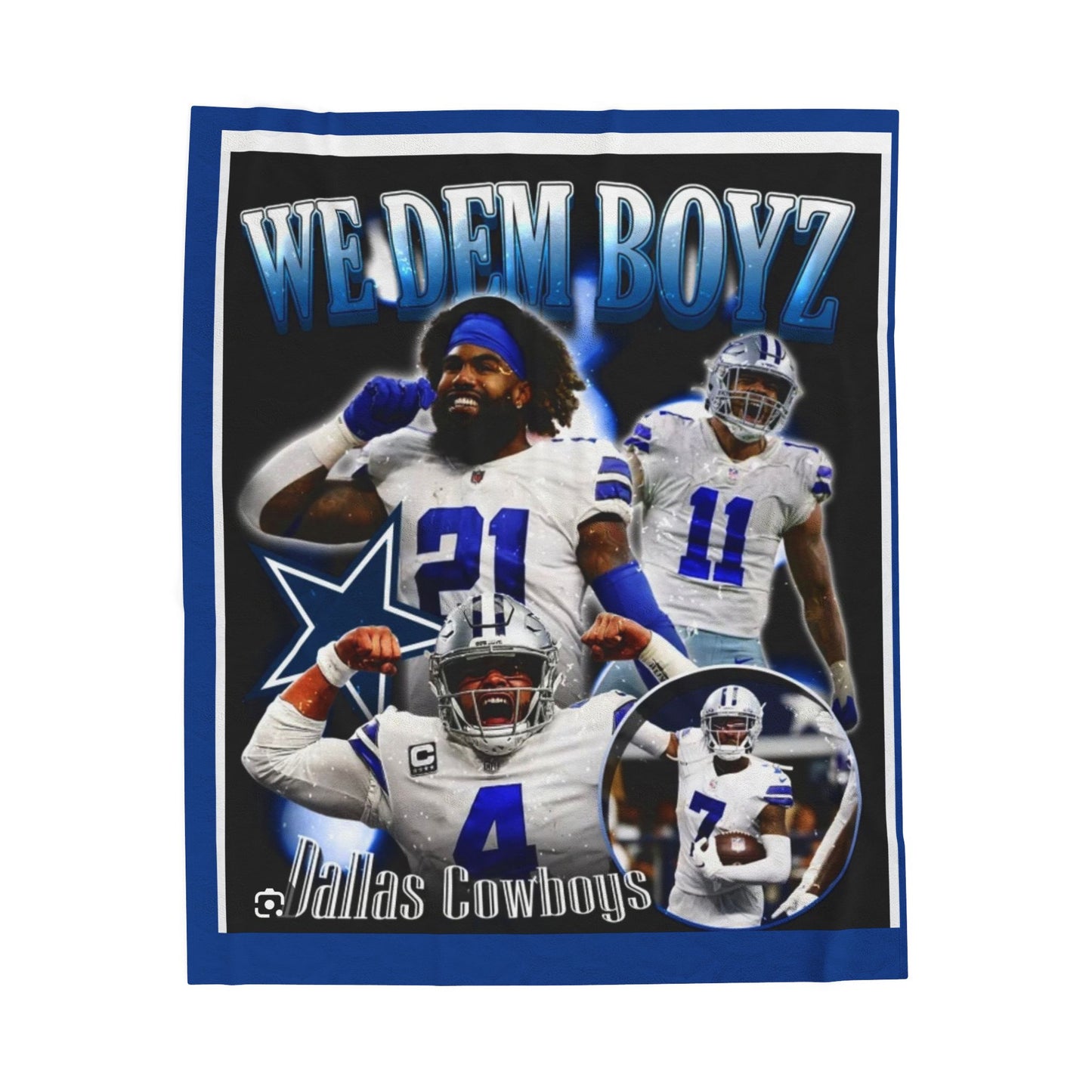 Dallas Cowboys 'We Dem Boyz' Velveteen Plush Blanket - NFL Fan Throw