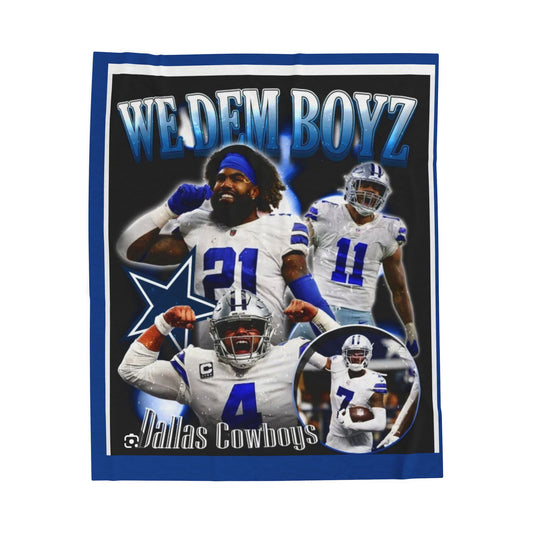 Dallas Cowboys 'We Dem Boyz' Velveteen Plush Blanket - NFL Fan Throw
